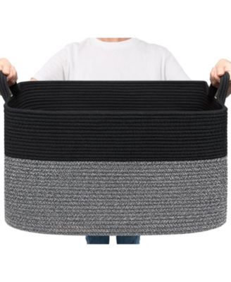 Woven Rope Storage Basket Rectangle