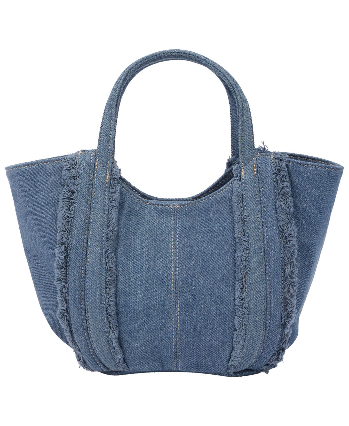 Женская сумка True Religion Atlas Frayed Medium – Denim Carryall with Removable Crossbody Strap, цвет: Тёмный джинсовый — фото 4