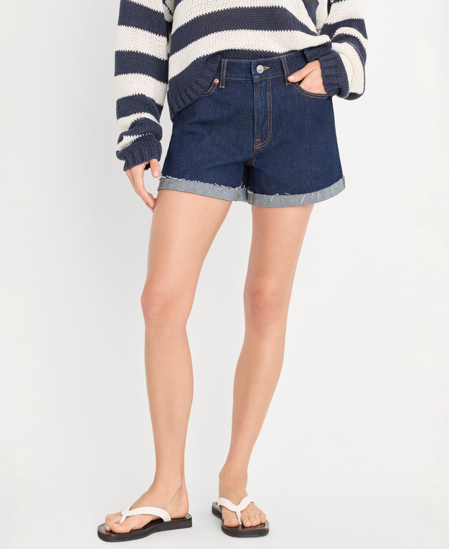 Women's Girlfriend Mid-Rise Denim Shorts
