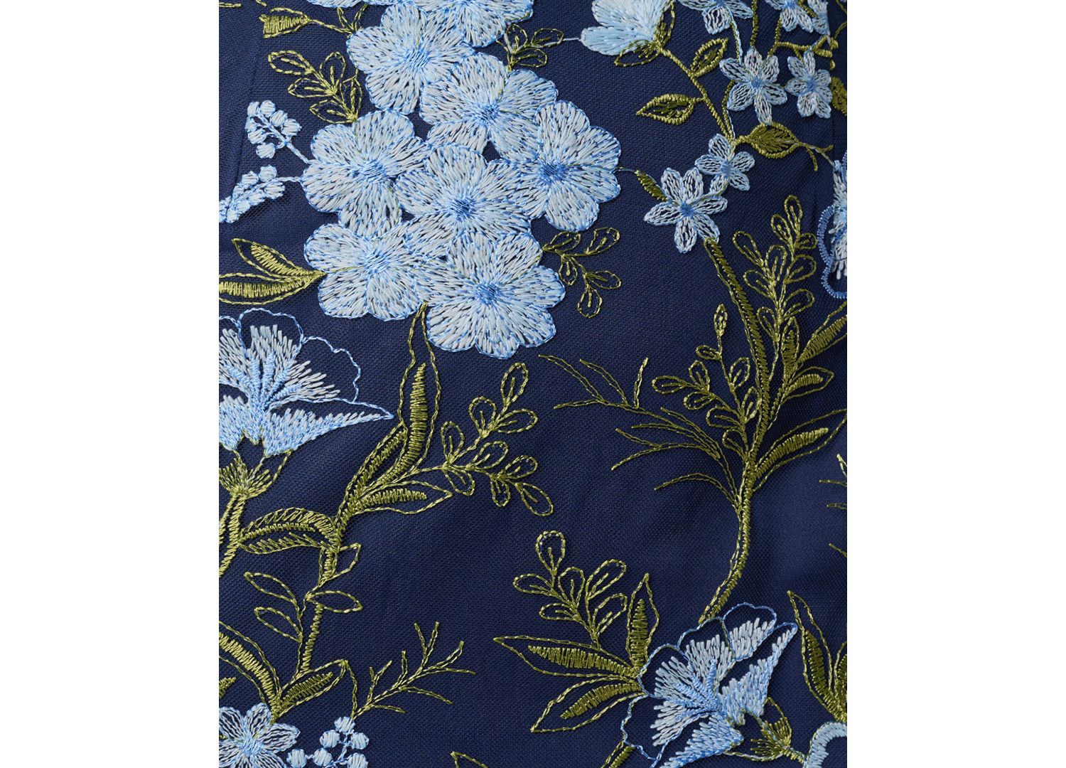 Women's Floral Embroidered Scoop Neck Dress
