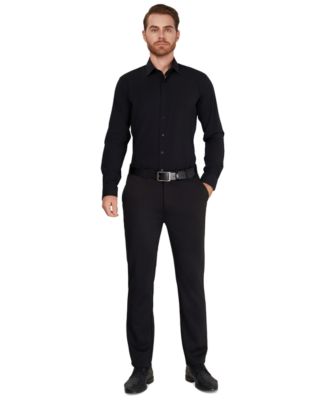 Men's Slim-Fit Performance Solid Dress Shirt