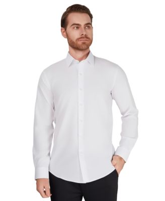 Men's Slim-Fit Performance Solid Dress Shirt