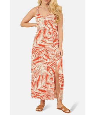 Women's Sleeveless V-Neck Cross Back Maxi Dress