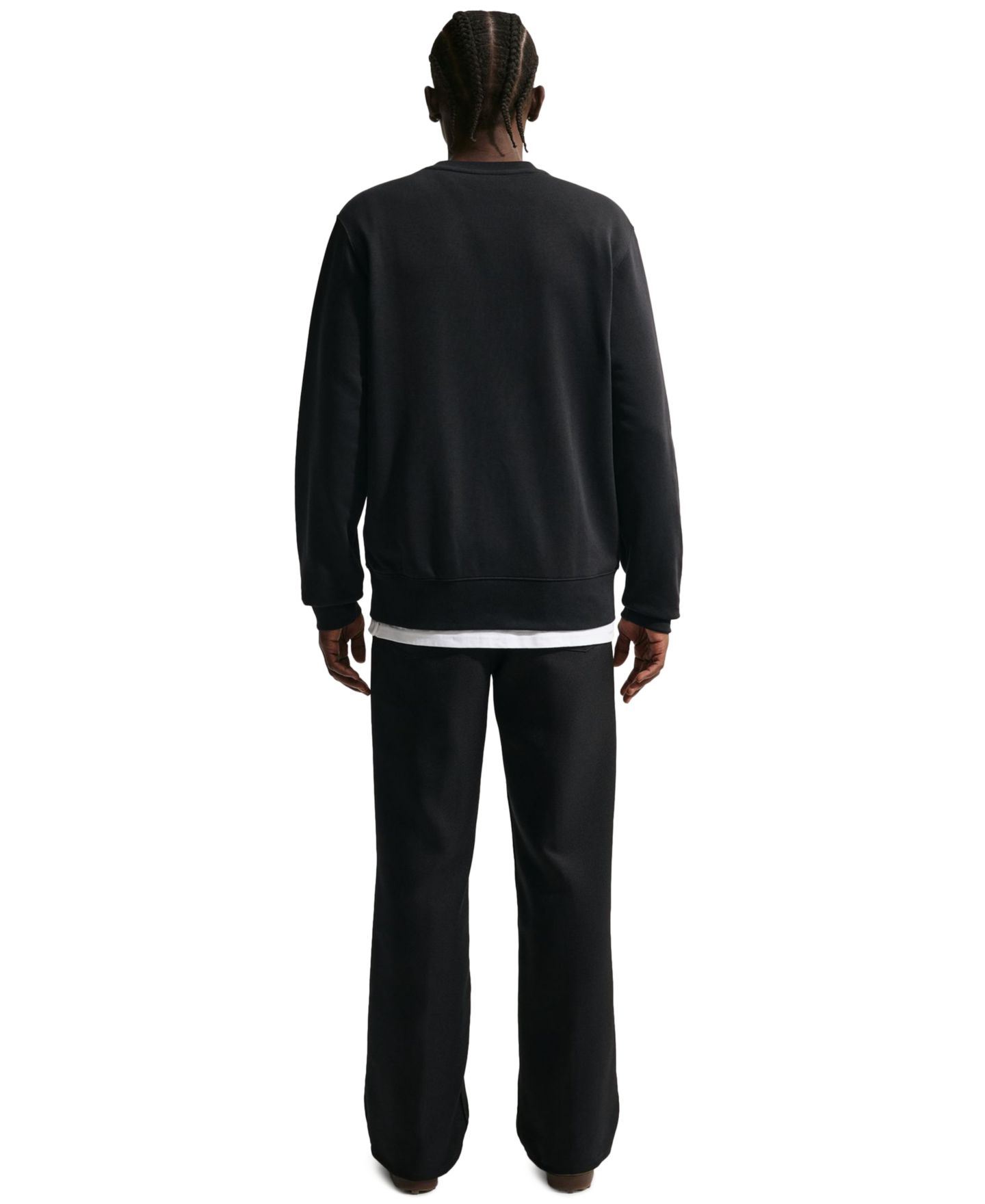 Мужской свитшот Nike French Terry Crewneck, цвет: Чёрный — фото 5