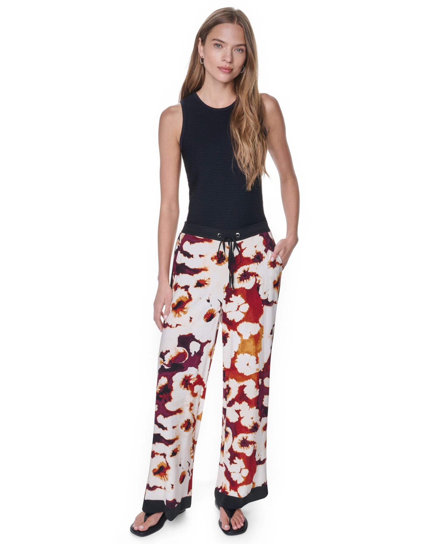 Women's Printed Drawstring Waist Pants