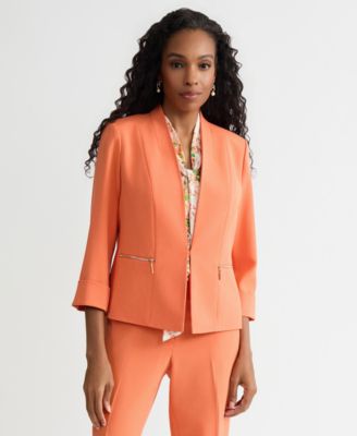Women's Zip-Pocket 3/4-Sleeve Blazer