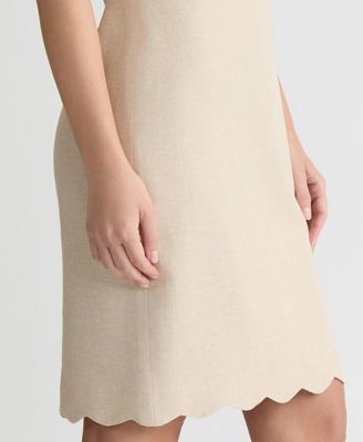 Women's Scalloped-Hem Sheath Dress