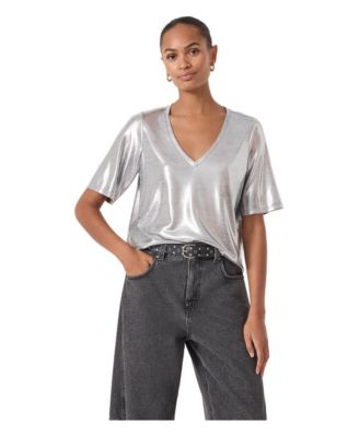 Women's Reece Silver Metallic Sub T-Shirt