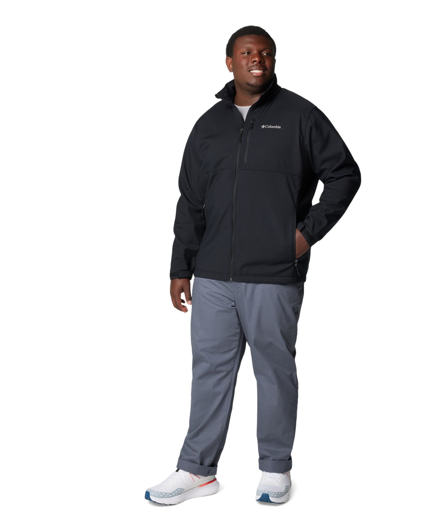 Мужская куртка Columbia Big & Tall Ascender Softshell, цвет: Чёрный — фото 2