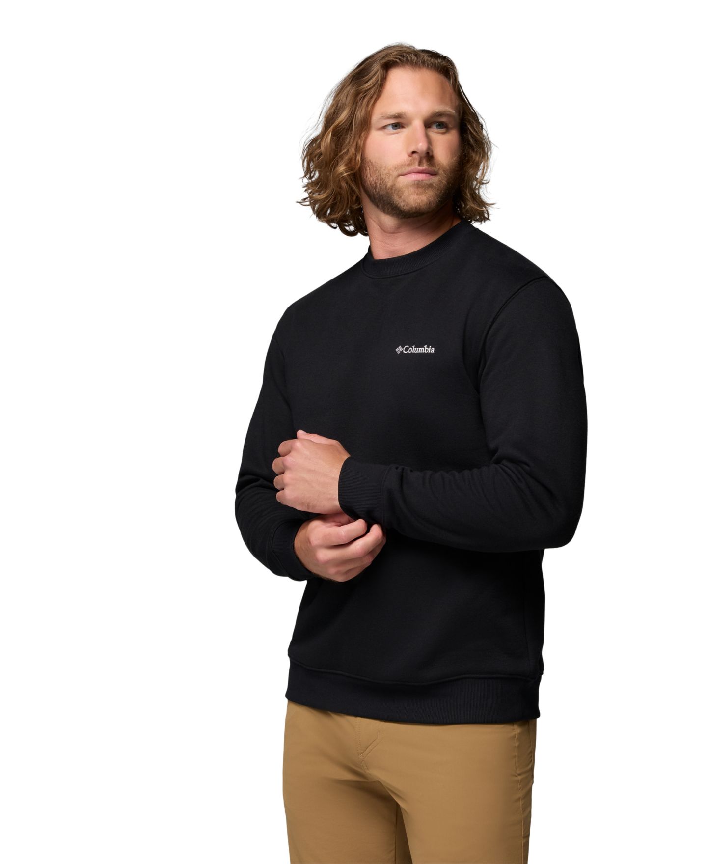 Мужская толстовка Columbia Hart Mountain II Crewneck, цвет: Чёрный — фото 3