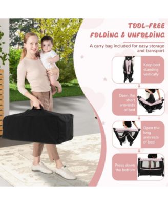 Baby Portable 4-in-1 Pack and Play Nursery Center with Bassinet and Canopy