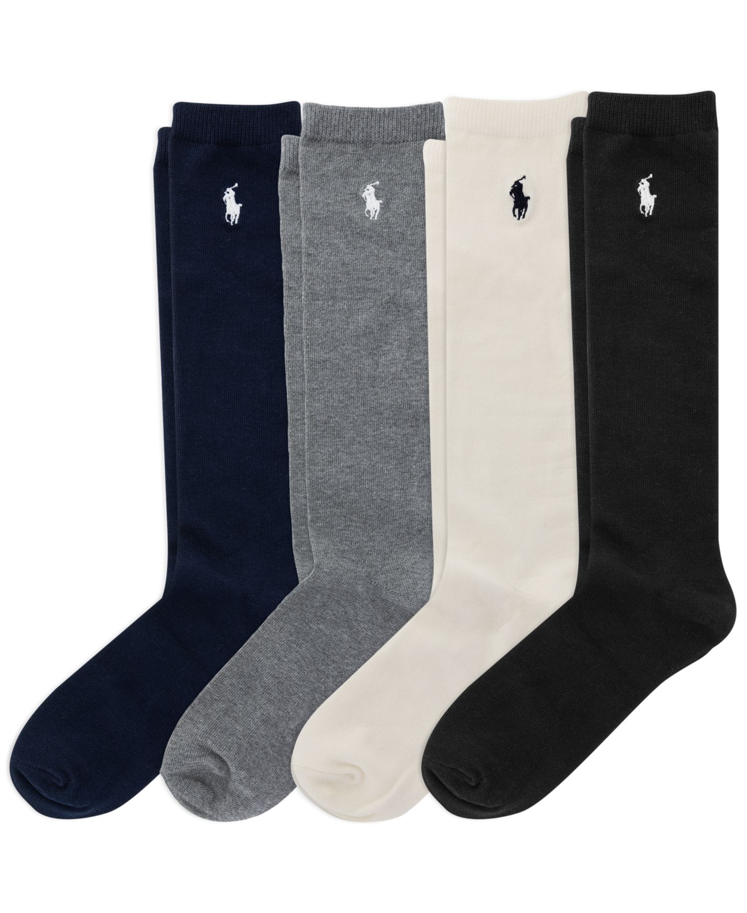 Girls' 4-11 Knee High Socks, 3+1 Bonus Pack