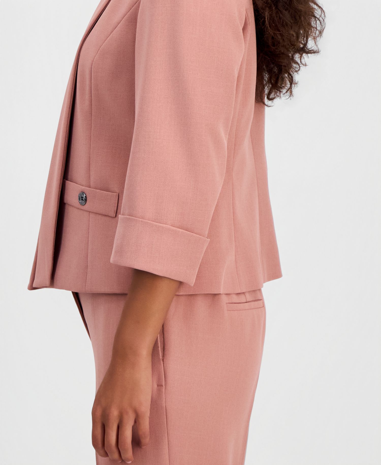 Petite Shawl Collar Open-Front Blazer