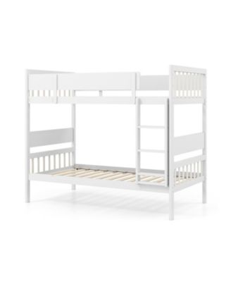 Bunk Bed with Ladder and Full-Length Guardrails for Kids
