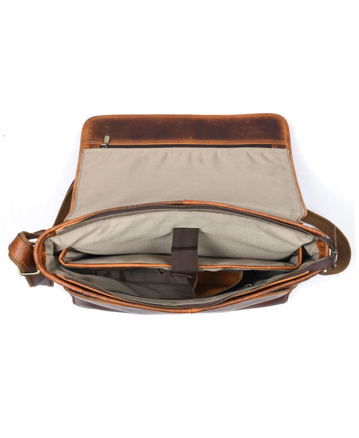 Сумка Aaron Leather Goods Messenger, цвет: Коричневый — фото 4