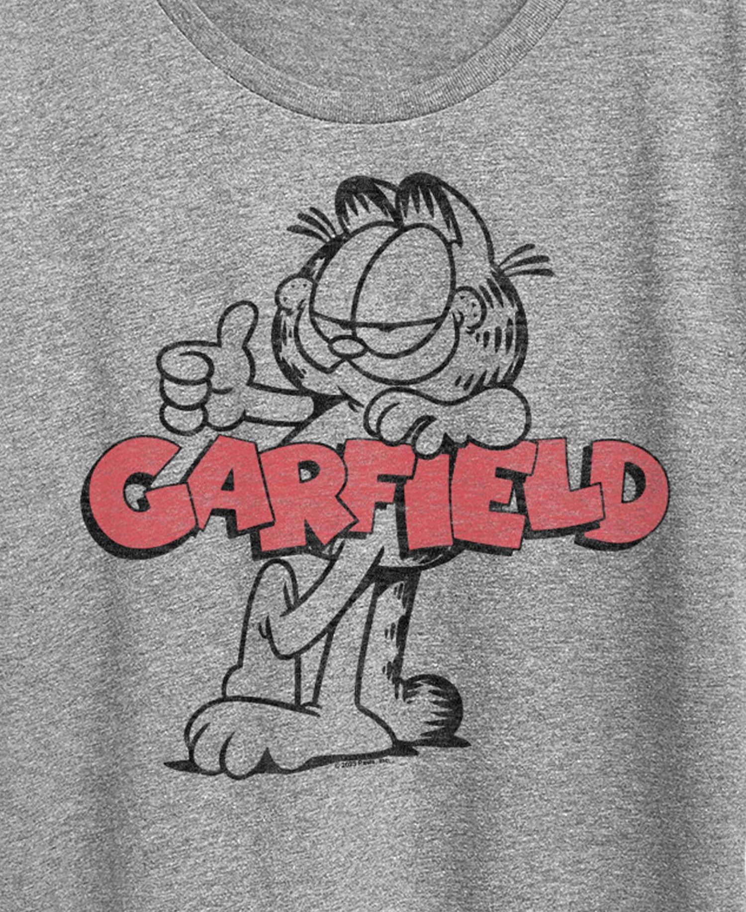 Plus Size Garfield Logo Thumbs Up Short-Sleeve Graphic T-Shirt