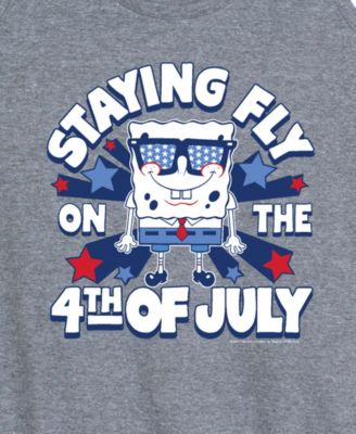 Plus Size SpongeBob Square Pants Fly on 4th of July Racerback Graphic Tank Top