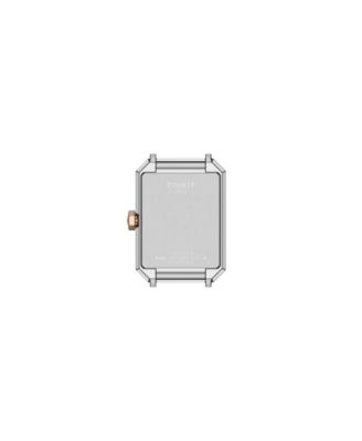Women's Rectangular Silver Stainless Steel Watch 21.8mm