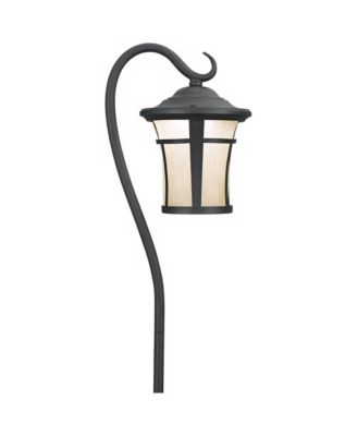 Shepherd's Hook 23" High Mission Outdoor Landscape Path Light Porch House LED Bulb Black Metal Glass Shade