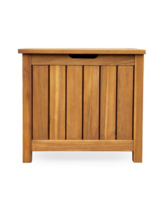 Outdoor Acacia Wood Storage Portside 30Gallons Wood Deck Box