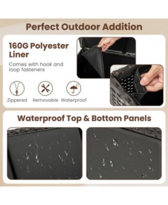 85 Gallon Storage Container with Waterproof Liner and Universal Wheels