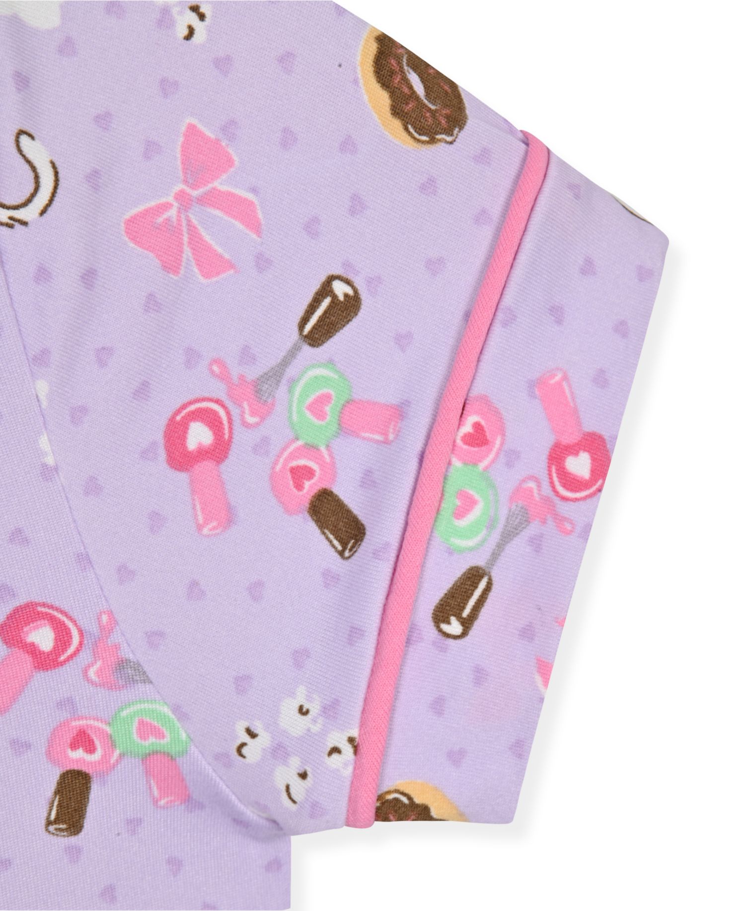 Girls' 7-16 Milky Conversational Print Short Coat and Shorts with Headband, 3-Piece Set