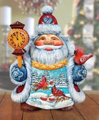 Scenic Santa with Cardinals Figurine