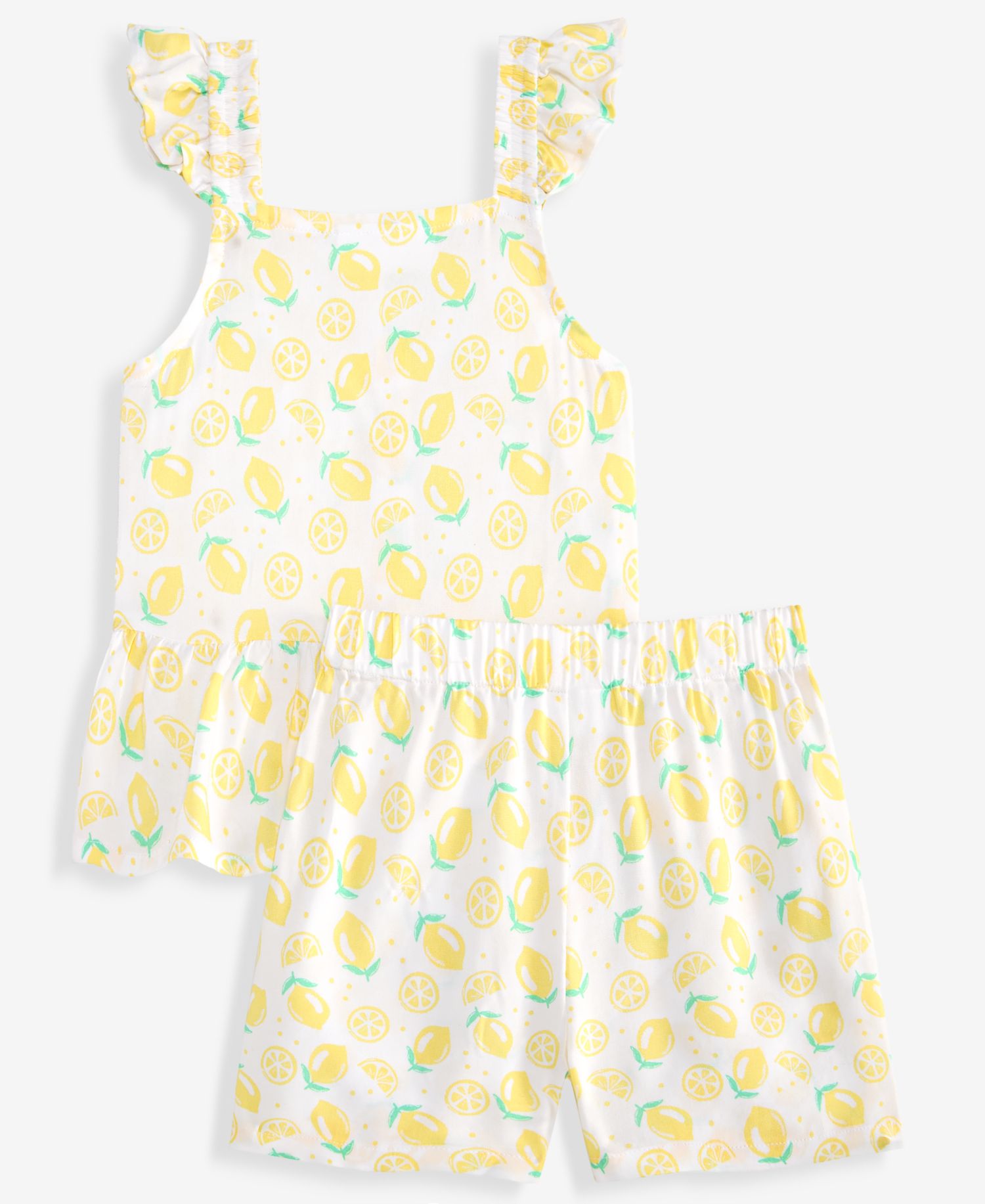 Toddler Girls' 12M-5T Lemon-Print Top & Shorts, 2-Piece Set