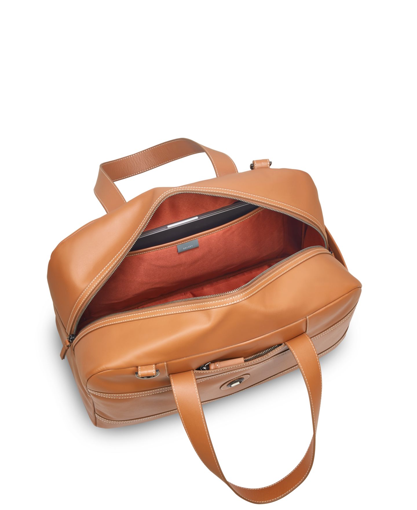Сумка Delsey Paris Chatelet 18" Leather Duffel, цвет: Коньячный — фото 5