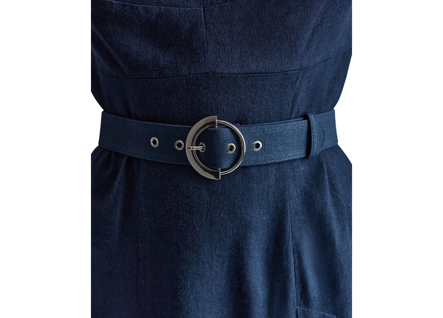 Women's Seated Bodice Sweetheart Neck Midi Dress