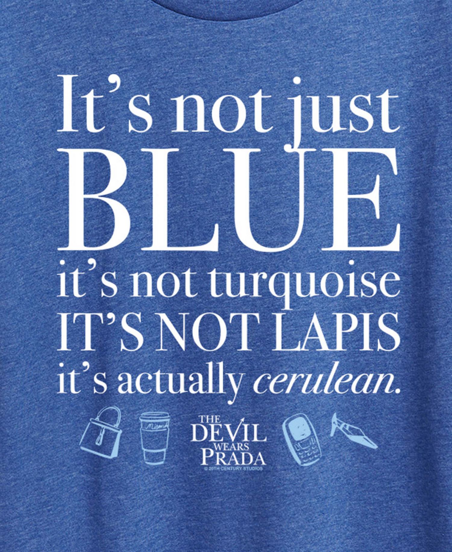Plus Size The Devil Wears Prada Not Just Blue Cerulean Short-Sleeve T-Shirt