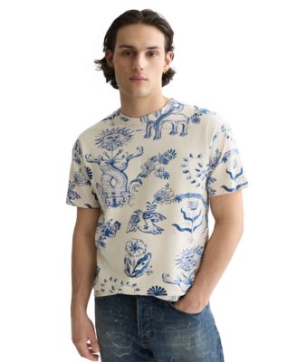 Men's Delft Tiles Printed T-shirt 