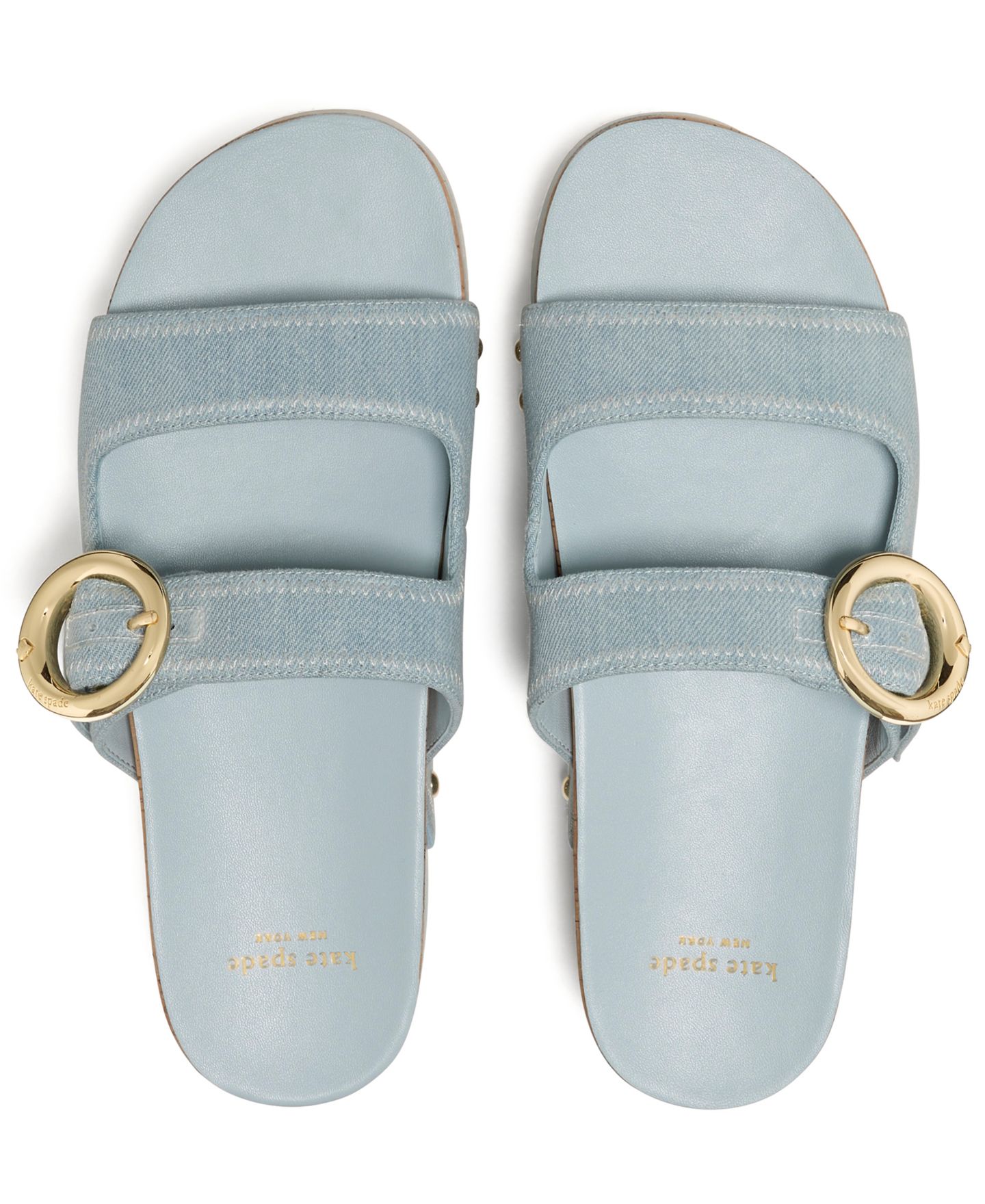 Женские сандалии kate spade new york Halo Platform Footbed, цвет: Светлый джинсовый — фото 6