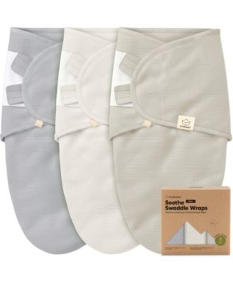 3pk Soothe Wren Swaddle Sleep Sacks, Organic Newborn Swaddles Wrap 0-3 Months, Soft Baby Wearable Blanket