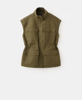Women's Pockets High-Neck Vest