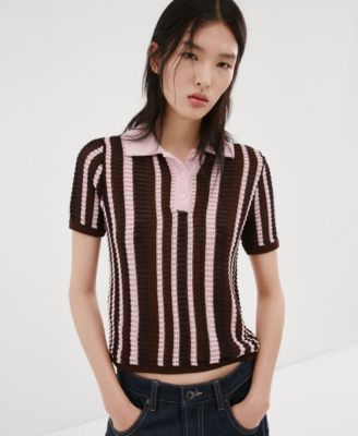Women's Knitted Polo-Neck Sweater