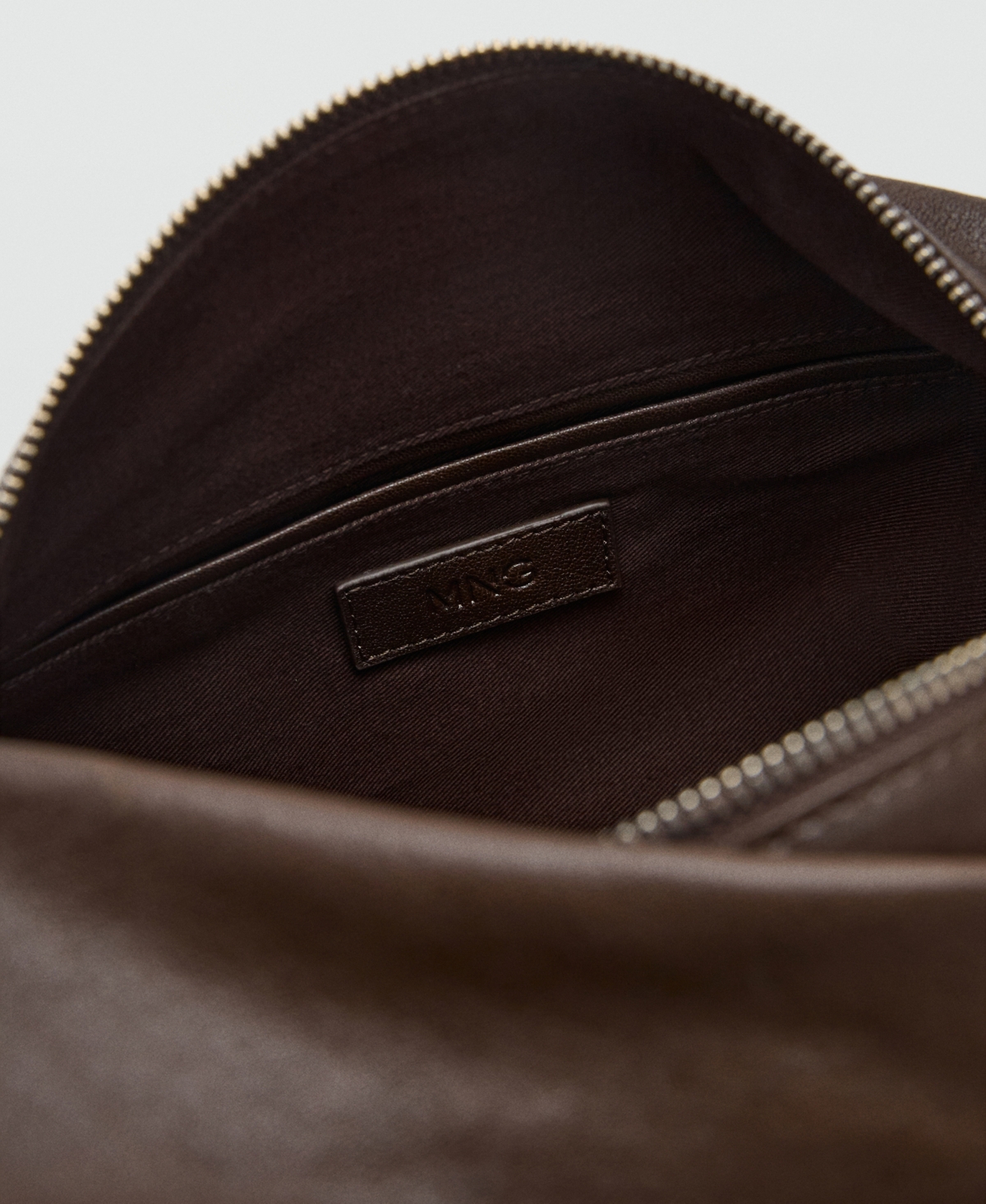 Mango Women's Metallic Detail Leather Sack-Style Bag