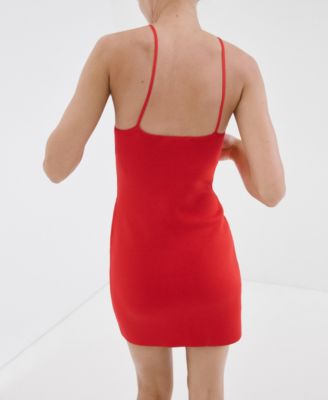 halter neck drape dress Alban Plunge Drape Halter Mini Dress White