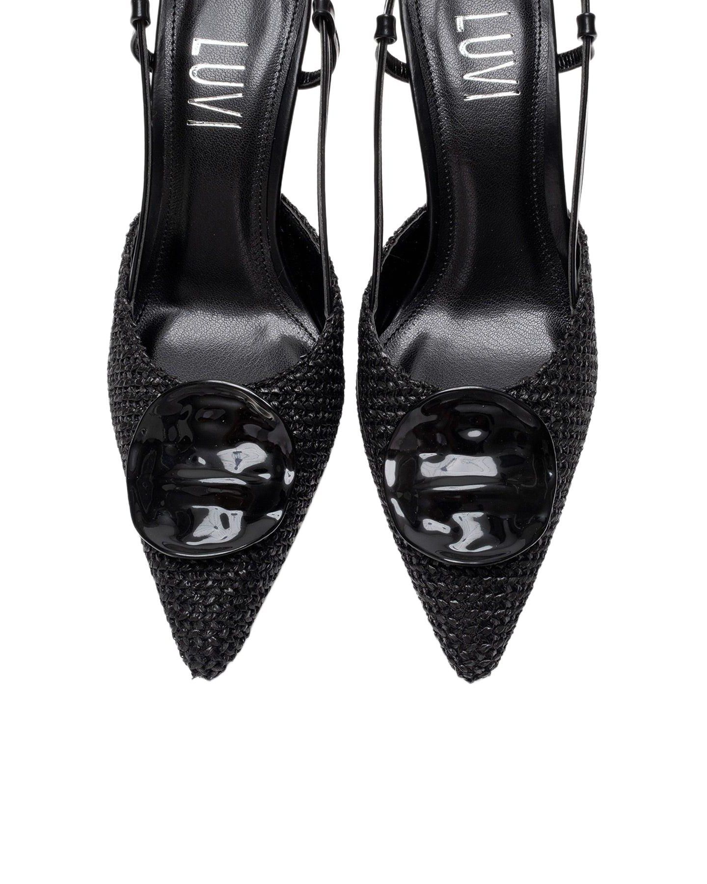 Женские туфли Prologue Shoes Women Levia Woven Pointed Toe Slingback, цвет: Чёрный — фото 7