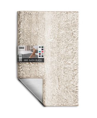 Hearth and Harbor Ultra Soft Non-Slip Chenille Bath Rug - Quick Dry, Machine Washable - Large 26"x44"