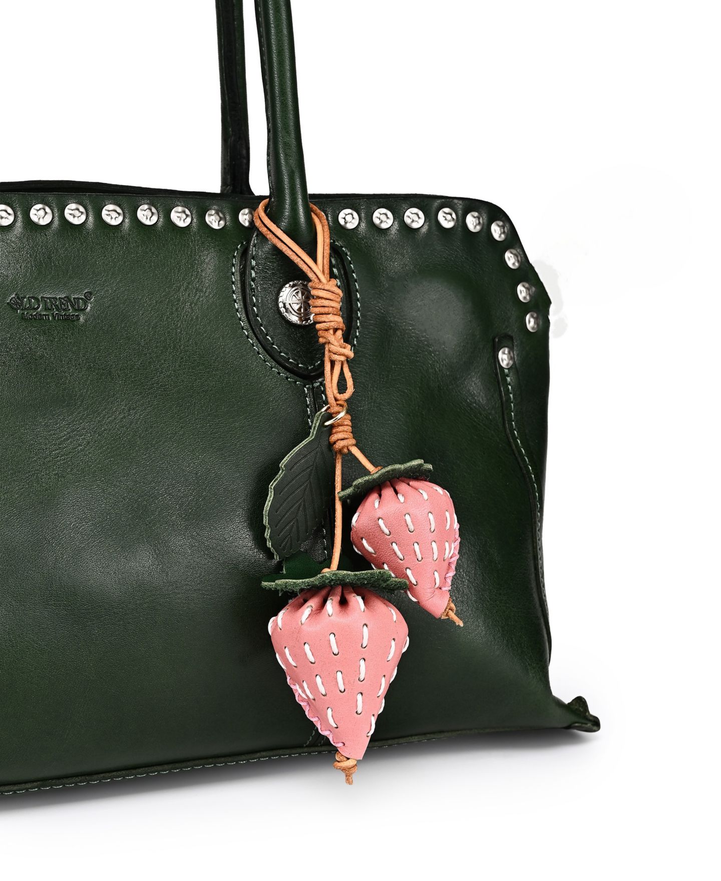 Женская сумка OLD TREND Strawberry Mini Handcrafted Botanical Fruit Charm, цвет: Розовый — фото 3