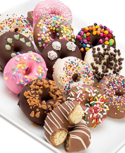 Golden Edibles® 12-Pc. Ultimate Toppings Chocolate Covered Mini Donuts