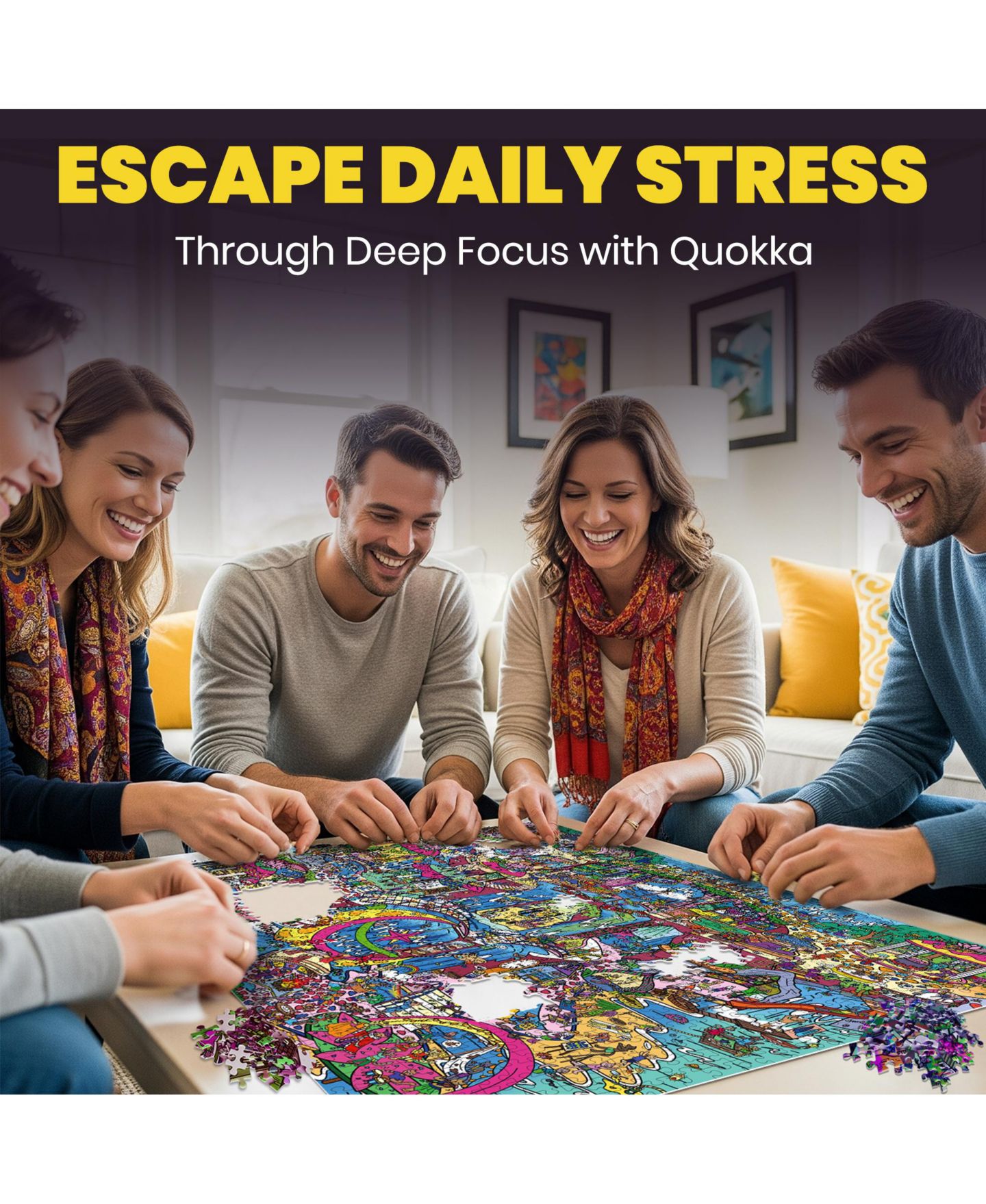 Детский пазл Quokka Blush Lotus Kingdom 1000-Piece Search-and-Find Audio Story Puzzle, Ages 14+, цвет: Пудровый — фото 5