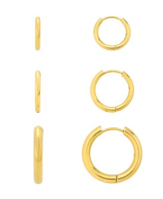 x Moda Sport Waterproof Endless Hoop Trio Earring Set