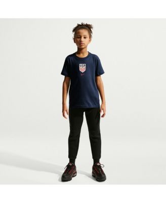 Big Boys and Girls Blue Usmnt Crest T-Shirt