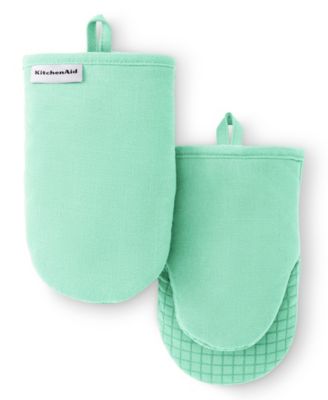 Gourmet Series Gridlines Mini Oven Mitts Set, Pack of 2