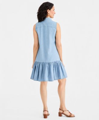 casual blue dress Short Dresses Family Gathering Royal Blue Dress, Maxi Cotton