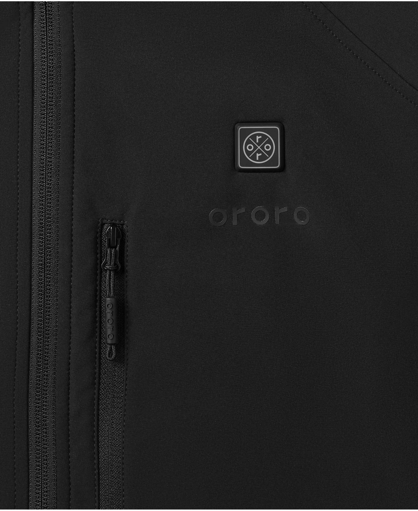 Мужской жилет ororo 4-Zone Heated Softshell Vest, цвет: Чёрный — фото 10