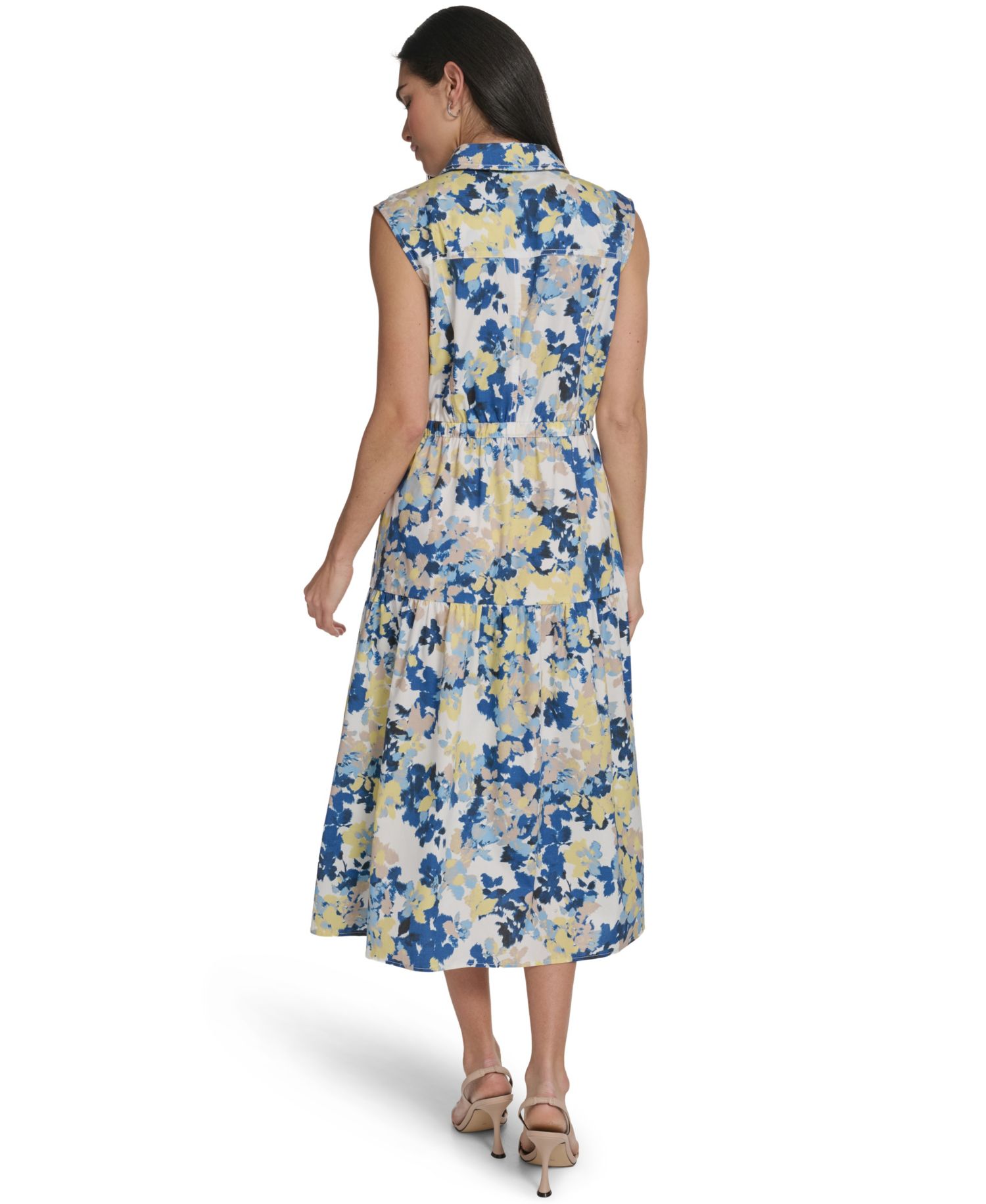Collared Sleeveless Midi Dress