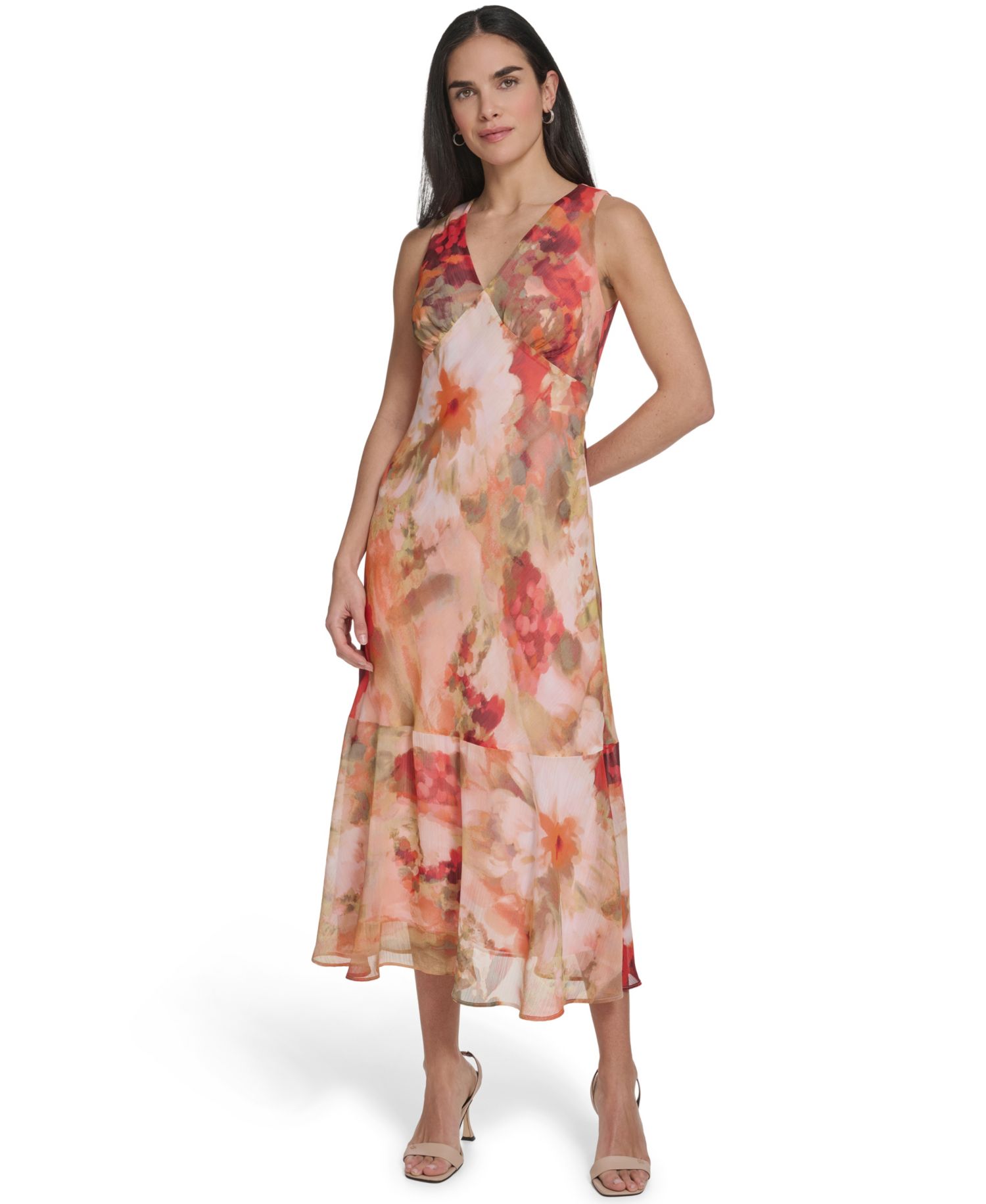 Women’s V-Neck Midi Dress
